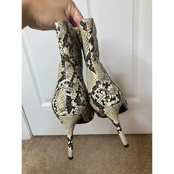 Jeffrey Campbell Khalees snake print booties sz 8 - Picture 8 of 12